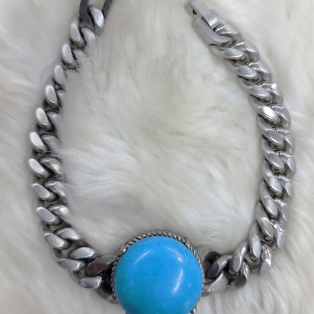 100% SS Natural Blue Stone Salman Khan Fashionable Bracelet