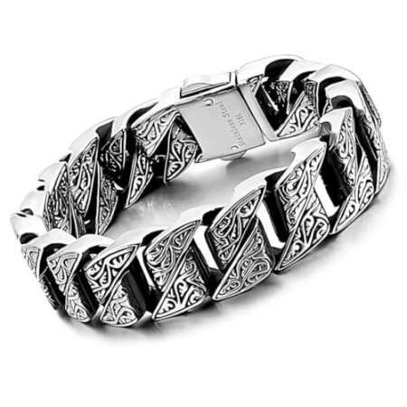 20mm Pure Titanium 316L Stainless Steel Bracelet for Men