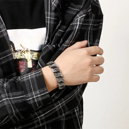 20mm Pure Titanium 316L Stainless Steel Bracelet for Men
