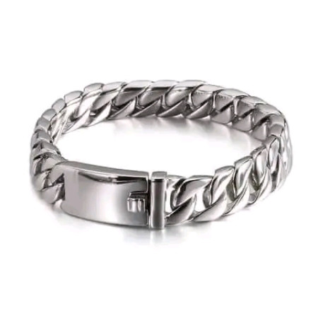 12mm 316L Stainless Steel Silver Color Bracelets