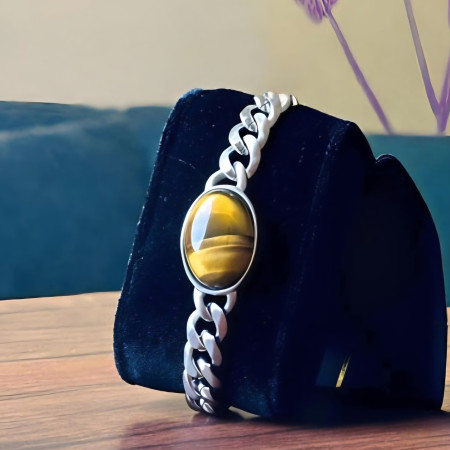 316L Stainless Steel Salman Khan Tiger Stone Bracelet