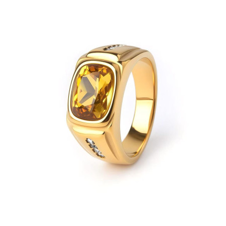 Unique Design Gold Stone Finger Ring (DS-202)