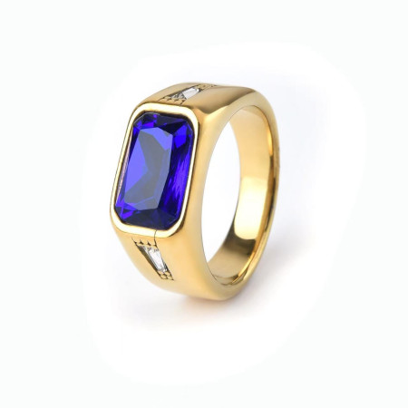 Unique Design Blue Stone Finger Ring (DS-205)